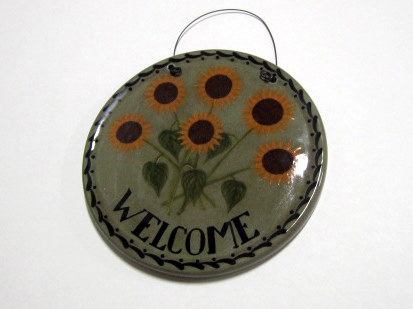 Sunflower Welcome Tile
